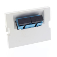 Leviton White MOS Duplex SC Fiber Optic 45� Coupling Jack 1.5 Module 41294-2CW