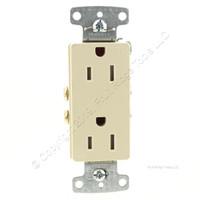 Hubbell Ivory Tamper Resistant Decorator Duplex Receptacle Outlet 15A RRD15SITR