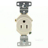Hubbell Lt Almond Residential Single Outlet Receptacle 5-15R 15A 125V RR151LA