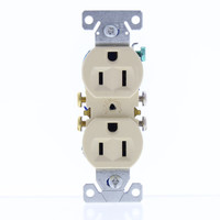 Eaton Ivory Residential Straight Blade Duplex Outlet Receptacle NEMA 5-15R 15A 125V 270V