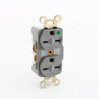 Hubbell Gray HOSPITAL GRADE Receptacle Outlet 6-15R 15A 250V NO SCREWS HBL8600GYM2