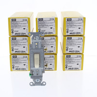 10 New Hubbell Bryant Almond COMMERCIAL ON/OFF Toggle Wall Light Switches 20A CS120AL