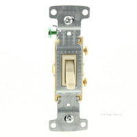 Hubbell RESIDENTIAL Ivory Single Pole Toggle Wall Light Switch 15A Bulk RS115I