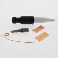Cooper/Joy White Male Cam Plug Double Set Screw 600V 200A Single Pole E0200-182