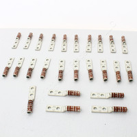25-Pack Bonding Compression Lugs 2AWG 1/4" Hole 3/4" Spc Brown Index 10 HGBL02DA