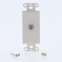 New Eaton Light Almond 1-Gang Cable TV Jack Decorator Wallplate Insert 2162LA