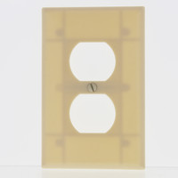 Eagle Ivory Mid-Size Receptacle 1-Gang Plastic Wallplate Duplex Outlet Cover 2032V
