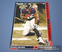 Steve Slaton Houston Texans NFL 2008 Rookie Edition Fathead Tradeable Card 5"x7"