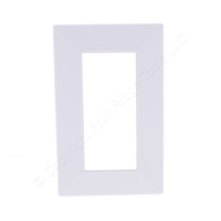 Hubbell White 1-Gang 6.75" x 4.25" Wall Box Flange Trim Cover Plate HBLTRIM1WWA
