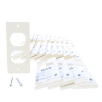 25 Hubbell HBLST302SI Ivory Duplex Screw-In Modular Face Plates Cover for 1-Gang Recessed Wall & Furniture Connectivity Boxes
