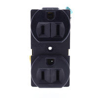 Eaton Black Outlet Receptacle Raceway Panel Floor Box Mount 15A Strapless BR15BK