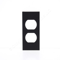 Hubbell HBLST302BK Black Duplex Snap-In Modular Face Plate Cover for 1-Gang Recessed Wall & Furniture Connectivity Boxes