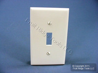 New Leviton White 1-Gang Unbreakable Toggle Switch Nylon Cover Wallplate 80701-W