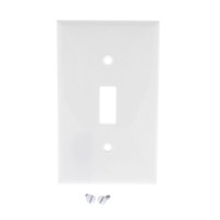 New Leviton White 1-Gang Unbreakable Toggle Switch Nylon Cover Wallplate 80701-W