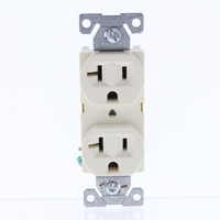 Eaton Almond COMMERCIAL Grade Duplex Outlet Receptacle NEMA 5-20R 20A Bulk BR20A