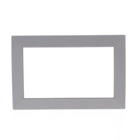 Hubbell Gray 4-Gang 6.75" x 5.26" Wall Box Flange Trim Cover Plate HBLTRIM4WGY