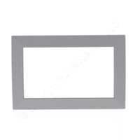 Hubbell Gray 4-Gang 6.75" x 5.26" Wall Box Flange Trim Cover Plate HBLTRIM4WGY
