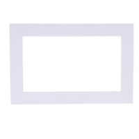 Hubbell White 4-Gang 6.75" x 5.26" Wall Box Flange Trim Cover Plate HBLTRIM4WWA