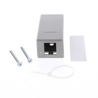 Hubbell Gray 1-Port Data Voice Keystone Housing Surface Mount Box ISB1GY