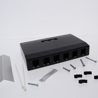 Hubbell Black 6-Port Data Voice Media Keystone Housing Surface Mount Box ISB6BK