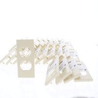 25 Hubbell HBLST302I Ivory Duplex Snap-In Face Plate Covers for 1-Gang Recessed Wall & Furniture Connectivity Boxes