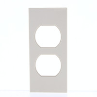 Hubbell HBLST302I Ivory Duplex Snap-In Modular Face Plate Cover for 1-Gang Recessed Wall & Furniture Connectivity Boxes