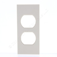 Hubbell HBLST302I Ivory Duplex Snap-In Modular Face Plate Cover for 1-Gang Recessed Wall & Furniture Connectivity Boxes