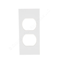 Hubbell HBLST302I Ivory Duplex Snap-In Modular Face Plate Cover for 1-Gang Recessed Wall & Furniture Connectivity Boxes