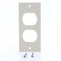 Hubbell HBLST302SI Ivory Duplex Screw-In Modular Face Plate Cover for 1-Gang Recessed Wall & Furniture Connectivity Boxes