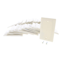 25 Hubbell Ivory 1-Gang Blank Unbreakable Nylon Covers Wallplate Box Mount NP13I