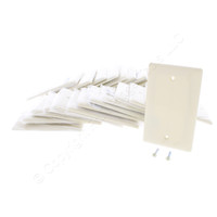 25 Hubbell Ivory 2G Duplex Receptacle Cover Box Mount Blank Wallplates NP138AL