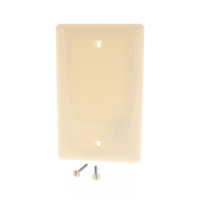 Hubbell Almond 1-Gang Blank Unbreakable Nylon Cover Wallplate Box Mount NP13AL