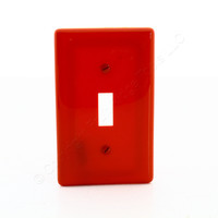 New Hubbell Red Unbreakable 1-Gang Toggle Switch Nylon Cover Wallplate NP1R
