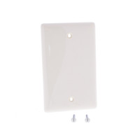 Hubbell "Office White" 1-Gang Blank Unbreakable Cover Box Mount Wallplate NP13OW