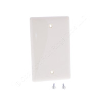 Hubbell Office White 1-Gang Box Mount Blank Unbreakable Cover Wallplate NP13OW