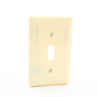 Hubbell Almond Unbreakable 1-Gang Toggle Switch Cover Wall Plate Switchplate NP1