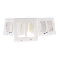 25 Hubbell "Office White" Standard 2-Gang Decorator/GFCI/Rocker Wallplates Unbreakable Nylon Cover NP262OW
