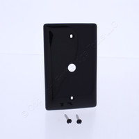 Hubbell Black Cable Wallplate Nylon Telephone Cover .406" Hole Box Mount NP11BK