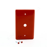 Hubbell Red Cable Wallplate Nylon Telephone Cover .406" Hole Box Mount NP11R