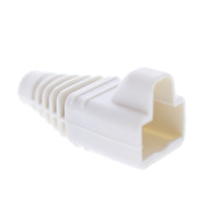 Leviton White RJ45 PVC Strain Relief Boot for Cat5e Cat6 & Cat6a Cable Jacks 1"