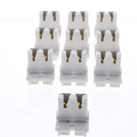 10 Leviton Panel Mount Fluorescent Lampholder Light Sockets G13 T8 Bi-Pin 13451