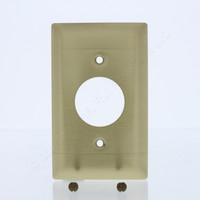 Pass & Seymour Solid Brushed Brass 1.406" Receptacle Wallplate Single Outlet Cover SB7-D