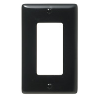 Hubbell Black Decorator GFCI Rocker Switch Cover Unbreakable Wallplate NP26BK