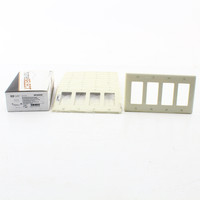 10 Hubbell "Office White" Standard Size 4-Gang Decorator Rocker Unbreakable Wallplate  Switchplate Cover NP264OW
