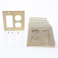 10 Eaton Ivory Decorator GFCI GFI Duplex Outlet Wallplate Outlet Covers 2157V
