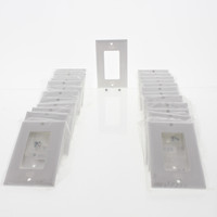 25 Eaton White Standard 1G Decorator GFI GFCI Cover Thermoset Wallplates 2151W
