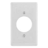Hubbell White 1.60" UNBREAKABLE Locking Receptacle Wallplate Outlet Cover NP720W