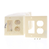 25 Hubbell Almond Decorator Rocker GFCI Outlet Covers UNBREAKABLE Duplex Receptacle Wallplate NP826AL