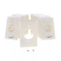 25 Hubbell "Office White" 1.60" UNBREAKABLE Locking Receptacle Wallplates Outlet Cover NP720OW