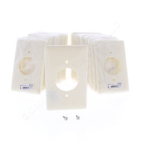 25 Hubbell Office White 1.60 Smooth Nylon Receptacle Wallplate Locking Outlet Covers NP720OW